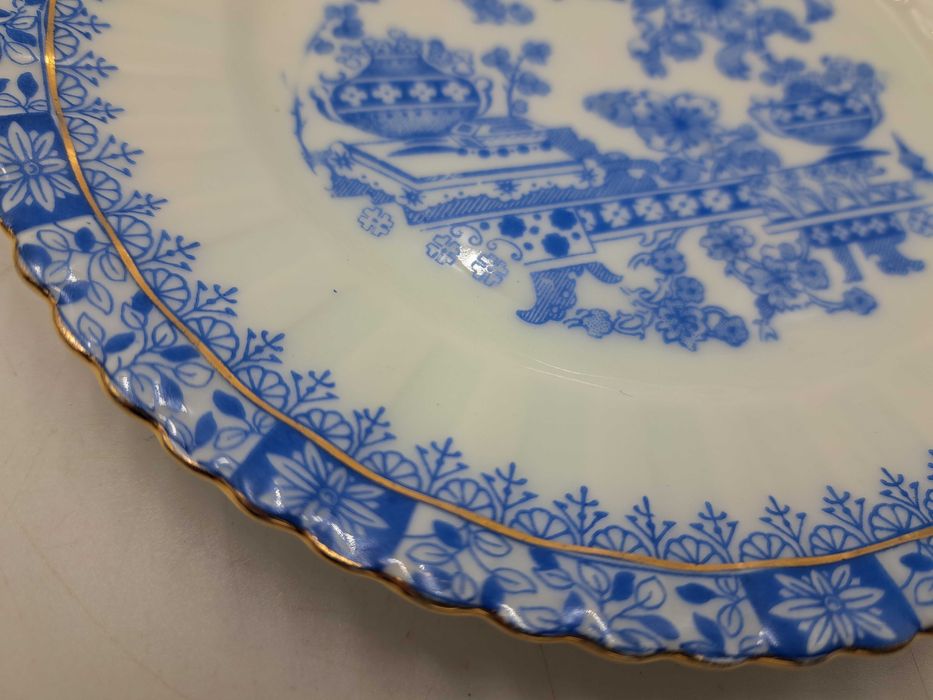 Talerz deserowy Tuppack Tiefenfurt Parowa Śląsk China Blau niebieski