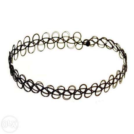 Colar fio Stretch Retro gótico pendente tatuagem Yin-yang NOVO