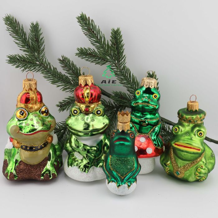 Szklana bombka choinkowa - ŻABA
