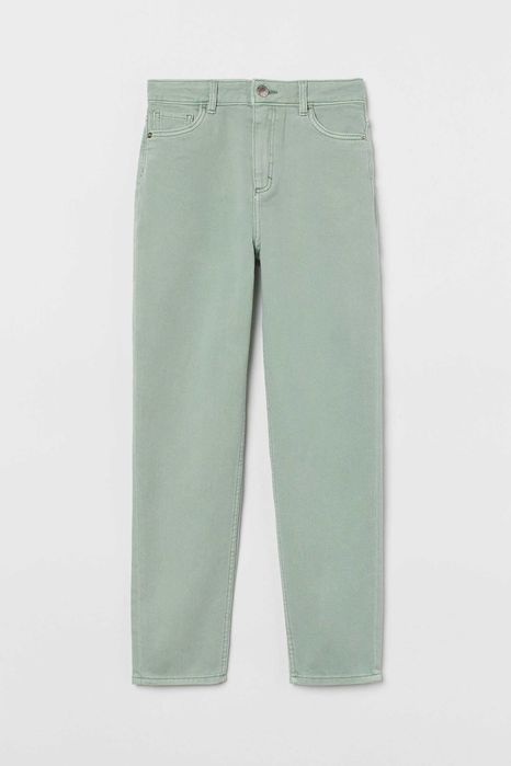 Джинсы брюки штаны Relaxed, H&M, на 14 лет, рост  170 см, мятные.