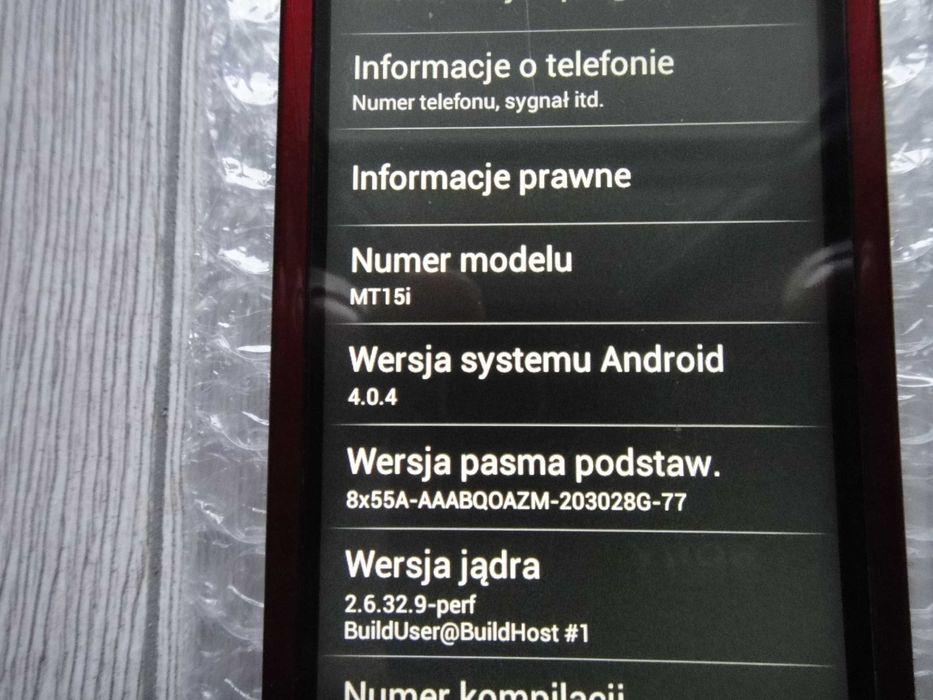 Sony  Xperia Neo Mt15i KOLEKCJONERSKI