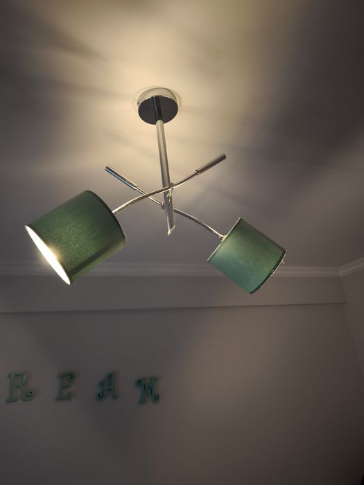 Candeiro de Tecto Elegante verde Água