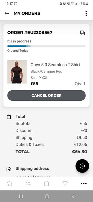 Onyx v 5 manga curta xxxl