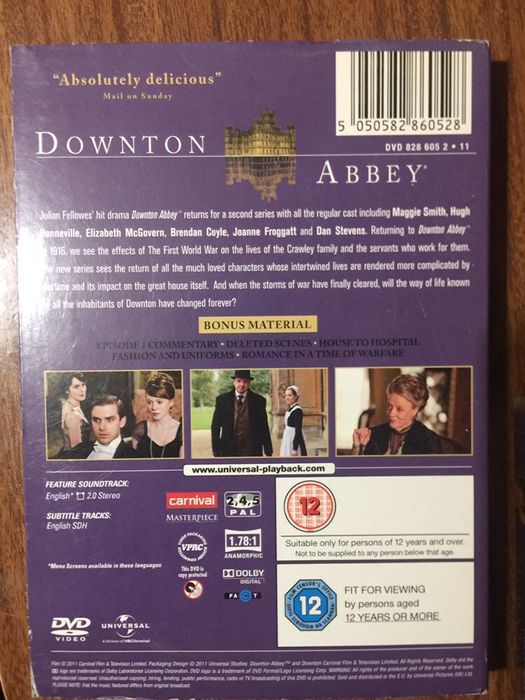 Downtown Abbey temporada 1, 2 + especial Natal