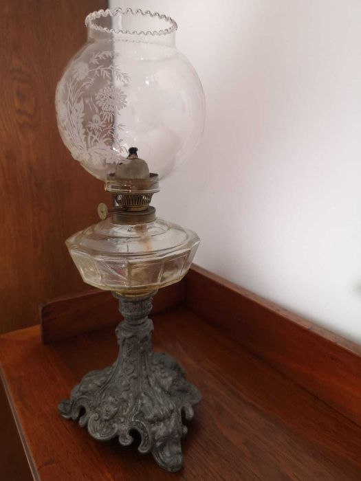 Secesyjna Lamka lampa naftowa Brunner Wien Gebruder secesja