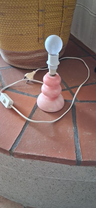 Candeeiro em Quartzo rosa