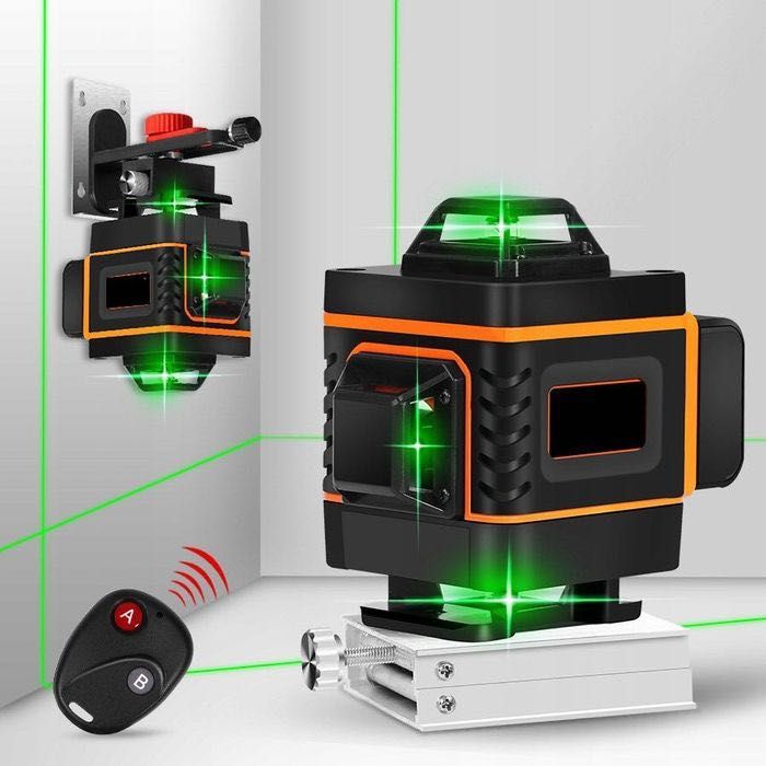 Poziomica LASEROWA 4D płaszczyznowa laser krzyżowy + STATYW GRATIS