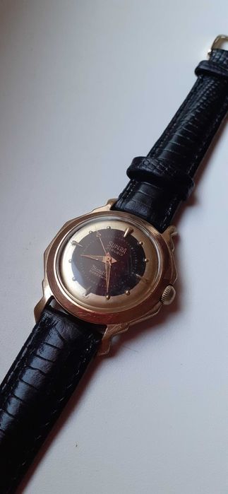 Zegarek SUPERA 21 RUBIS złoty-pozłacany Vintage -antyk.