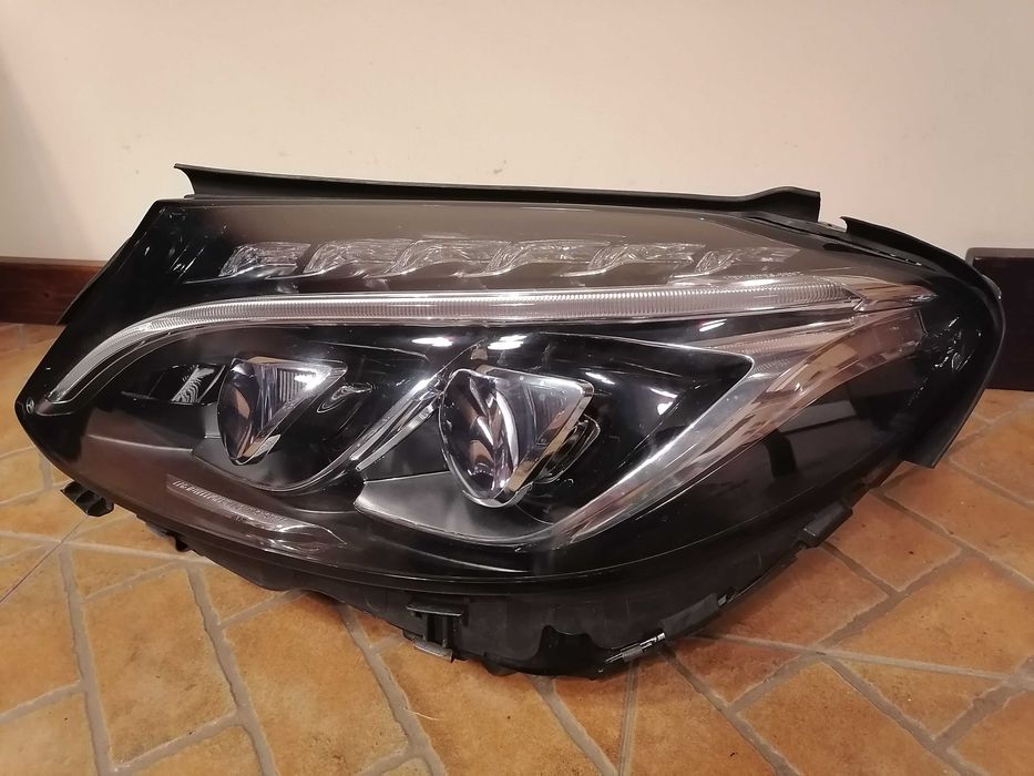 Farol Mercedes classe C w205 ótica óptica Led ILS  light system