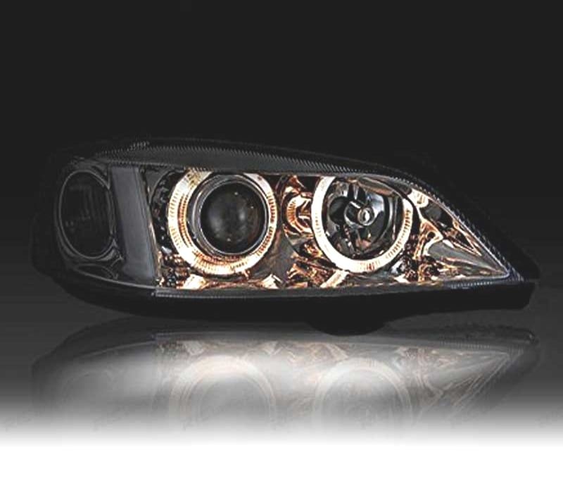 FARÓIS OPEL ASTRA G 97-04 ANGEL EYES CROMADOS