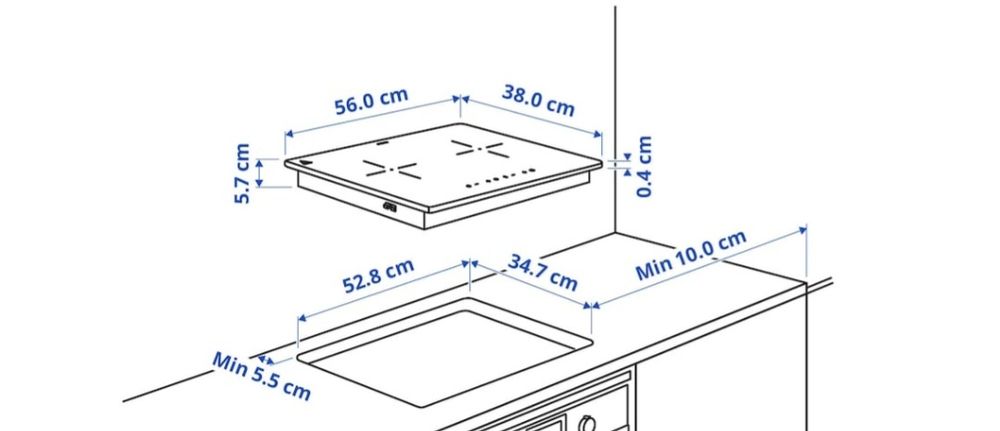 Placa de indução plug-in 2 bocas