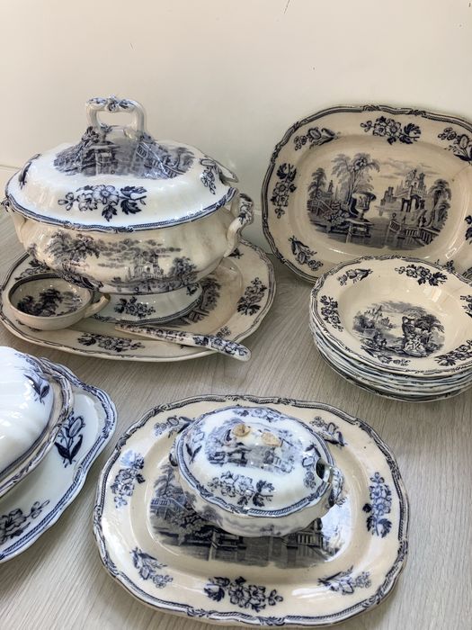 Faiança inglesa c&j shaw cinza