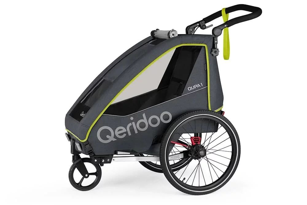 wózek przyczepka rowerowa Qeridoo Qupa 1 Lime
