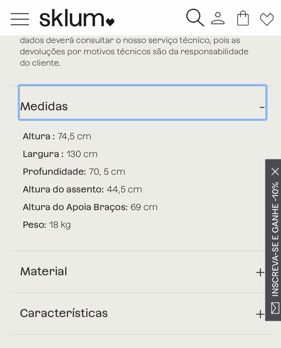 Sofa - 2 lugares sklum