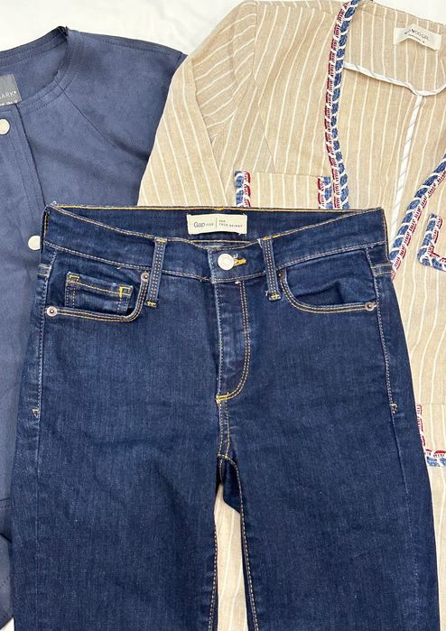 Gap темно-сині джинси, коттонові штани скінні, обтягуючі джинси, S