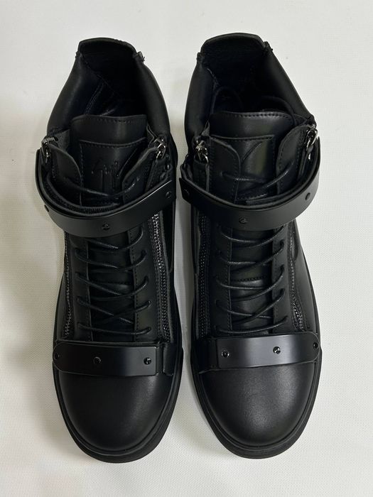 Giuseppe Zanotti Coby кросівки кеди чорні кроссовки шкіряні 43 42 41