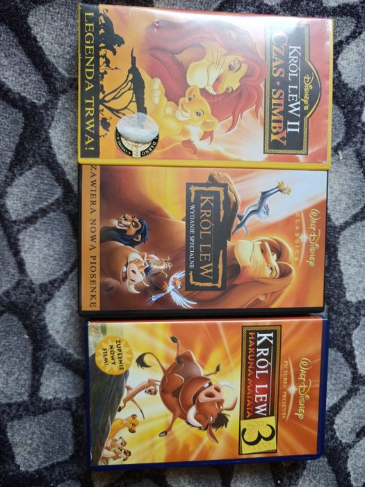 Król lew 1,2,3  vhs