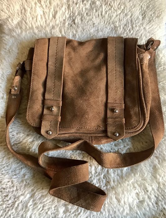 Замшева сумка бренд zara