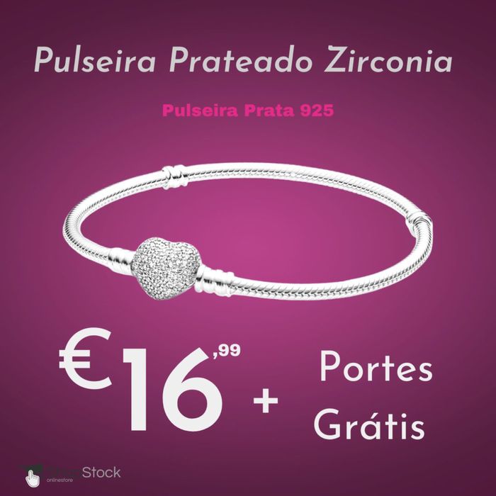 Pulseira Coração Pavé