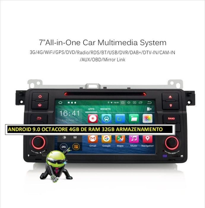 Bmw 320 E46 serie 3 2 Din Android 14 dvd OctaCore