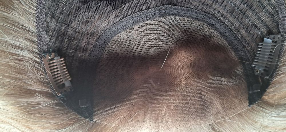 Topper blond włosy naturalne 45cm