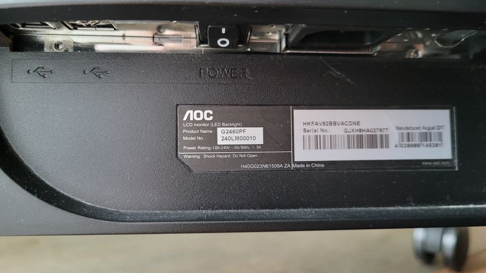 Monitor Gamingowy AOC G2460PF 24" | 144Hz | 1ms | Pivot