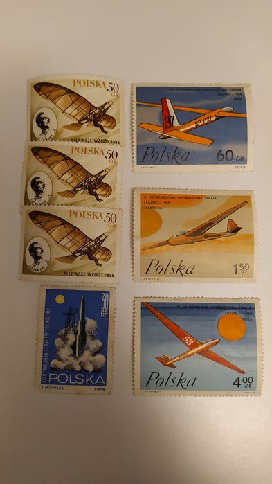 Polska PRL – Lotnictwo i kosmos – Czesław Tański, szybowce, rakieta –