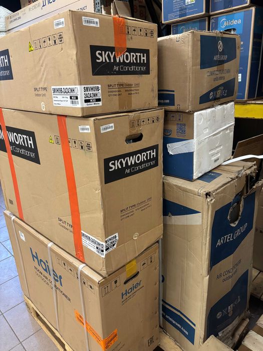 3 palety klimatyzacji nowe, zwroty, po demontażach SAMSUNG HAIER GREE