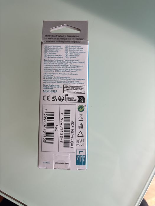 Auriculares com Fio SONY Mdre9Lpl