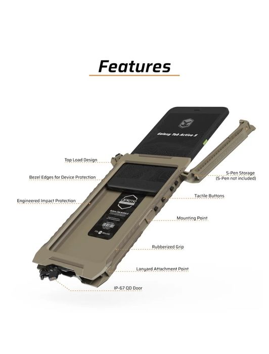 Чохол протиударний Juggernaut Tab Active 5 OPRTR Tablet Case, Розмір: T-Small, Цвет: Flat Dark Earth, JG.OPRTR.TA5-FDE