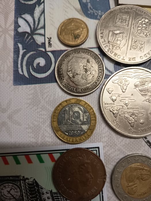 Lote de moedas antigas