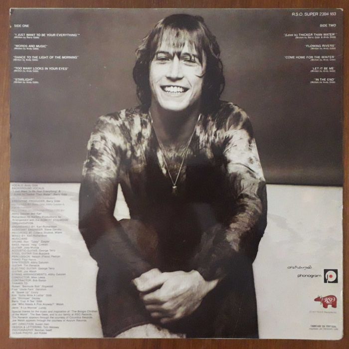 Andy Gibb disco de vinil "Flowring Rivers"