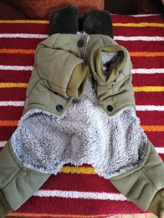 Теплий комбінезон для маленьких собак. Одяг для собак.