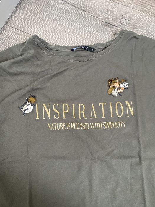 Koszulka , t-shirt zieliny , khaki Mohito S
