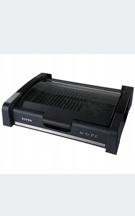 Grill elektryczny stołowy Raven EGE001N 875cm2 z powłoką marmurową 165