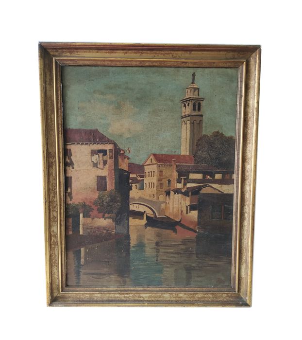 Pintura - Vista de Veneza - Século XIX