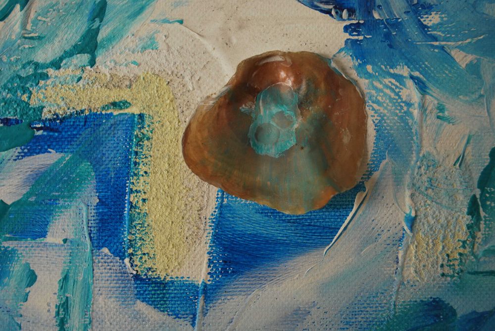 Pintura Original Tela Pintora Carla Monteiro (Decoração Fundo do Mar)