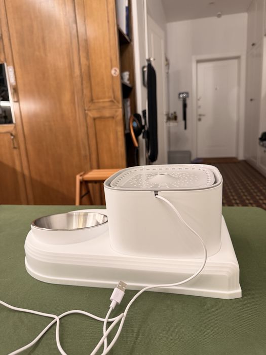 Питний фонтан поїлка з мискою Lapka 2в1 для котів