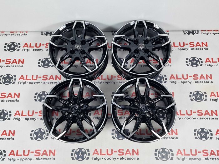 NOWE oryginalne alufelgi PEUGEOT 16" 4x108 206,307,308,309... -Czarne