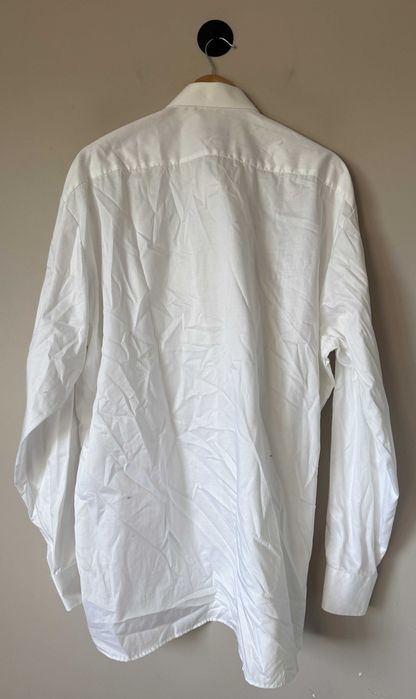 Elegancka biała koszula z długim rękawem XXL (45) bawełniana
