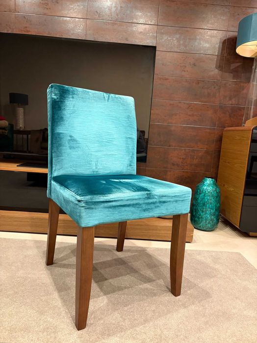 Cadeiras de sala de jantar em veludo – Conjunto de 4 (modernas)