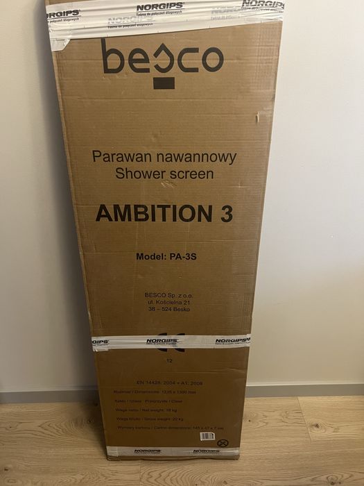 Parawan nawannowy Besco Ambition 3-skrzydłowy