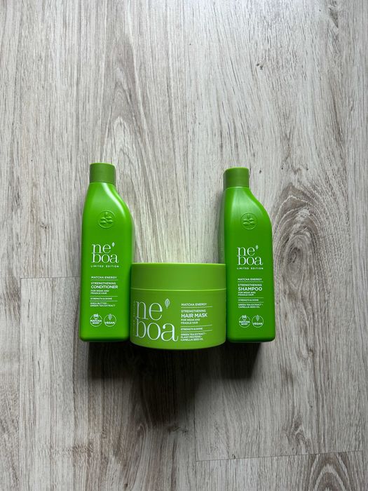 Zestaw do włosów Neboa Matcha (szampon, odżywka, maska)
