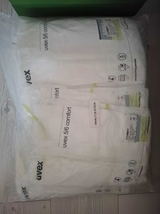 Kombinezon Ochronny UVEX 5/6 Comfort 9877 | Rozmiar 2XL | Nowy! 14 szt.