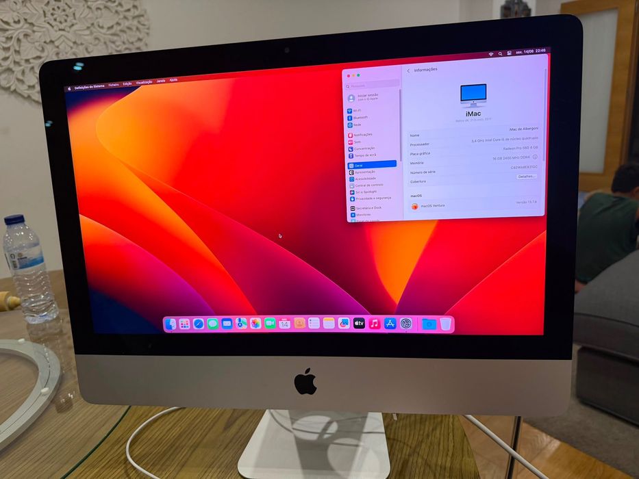Vendo Imac 21,5 4k Apple Prata Intel Core I5 Ram 16 Go 500 Go Hdd Teclado Pt