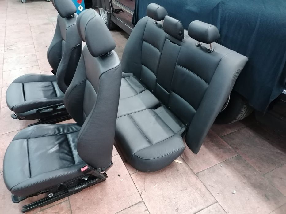Bancos packm em pele preta bmw serie 3 e90