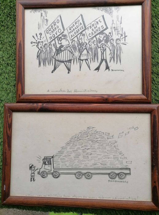 Quadros desenho de humor e sátira