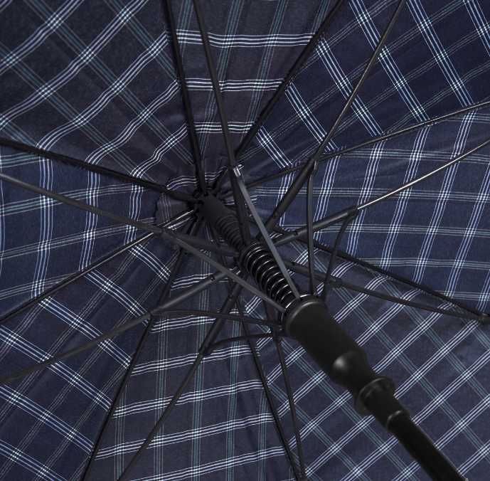 Betlewski Półautomatyczny parasol w kratę niebieski ttst1261
