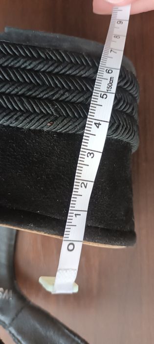 Sandały damskie na koturnie czarne 41 Jenny Fairy