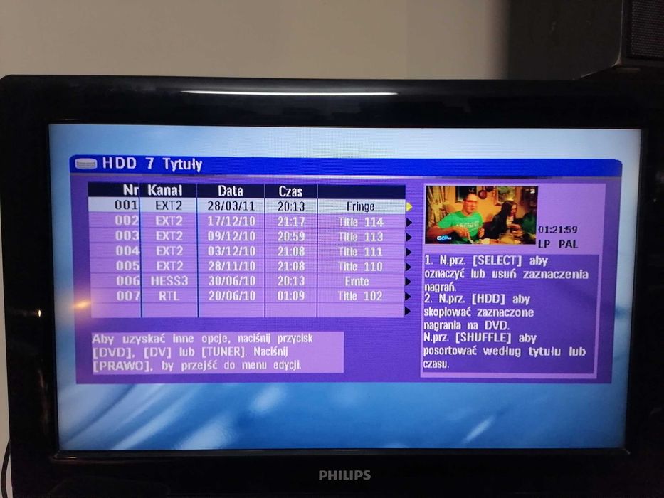 Nagrywarka Philips   DVDR3450H HDD 160GB